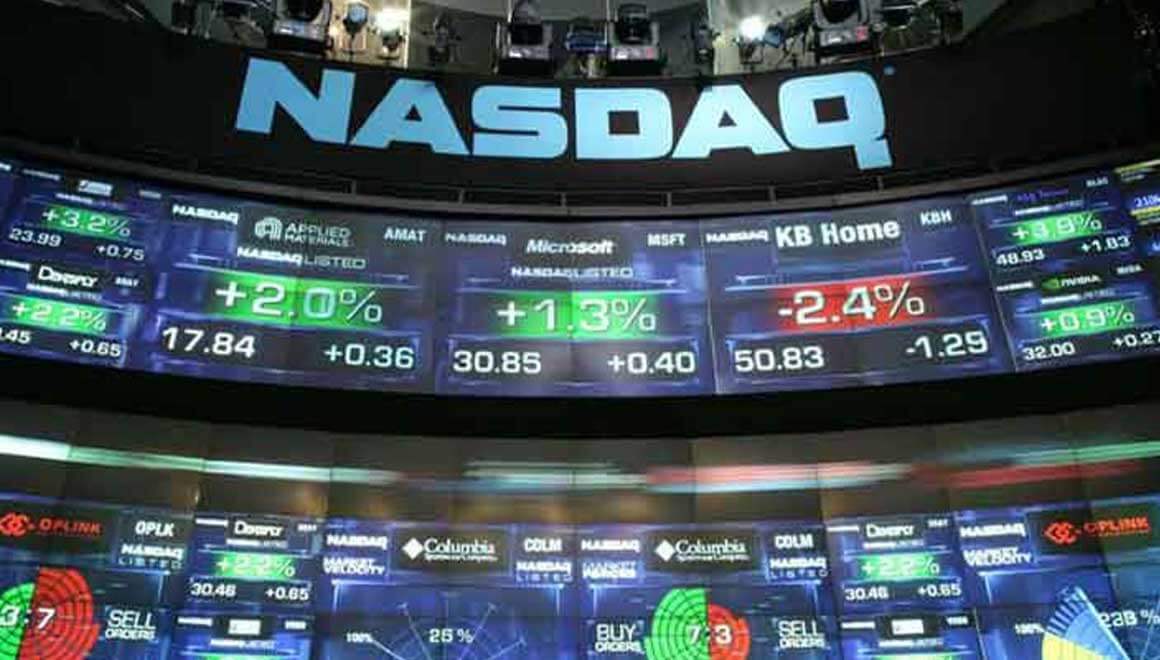 Image of the NASDAQ trading ticker.