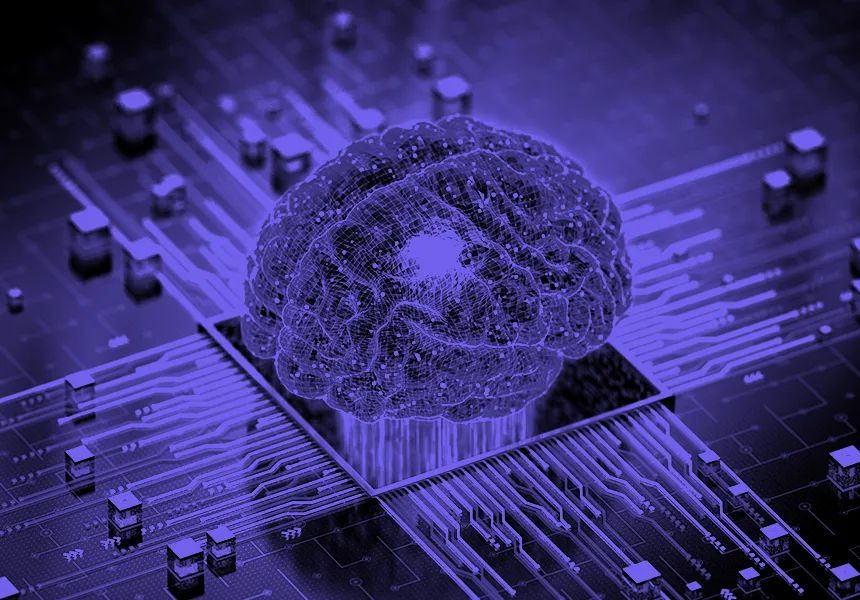 Conceptual image of a digital brain.