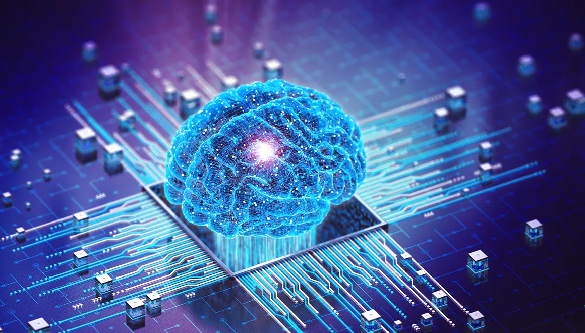 Conceptual image of a digital brain.