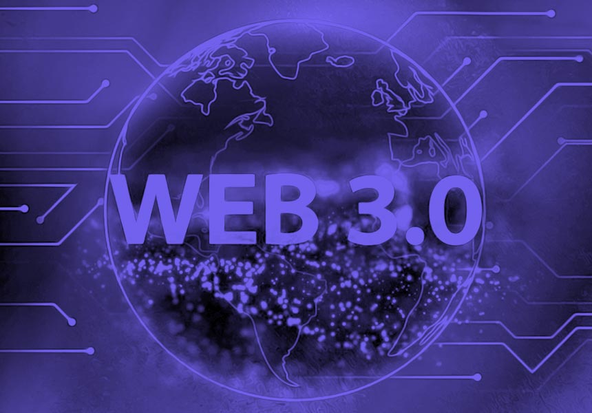 Conceptual image of a globe connected to Web 3.0